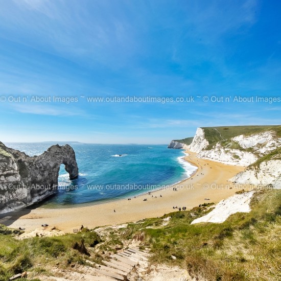 Durdle Door and Beach Greeting card D1-060 (8793)