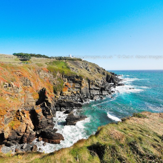 The Ebb and Flow at Lizard Point Cornwall Greeting card D2-005 (9585)